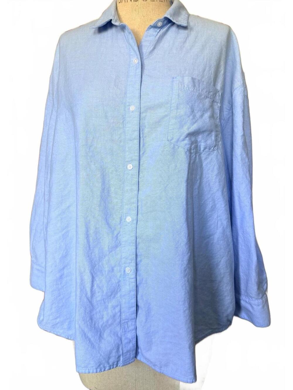 Old Navy The Boyfriend Shirt – Blue – Size L